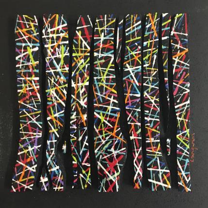 Pintura BC 11 Croisé multi vert rouge bleu por Langeron Luc | Pintura