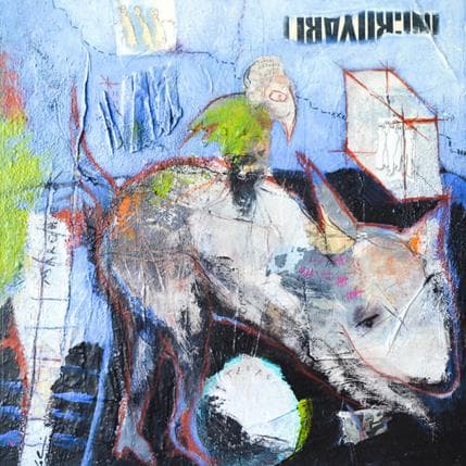 Peinture La marche par Colin Sylvie | Tableau Art Singulier Acrylique Animaux