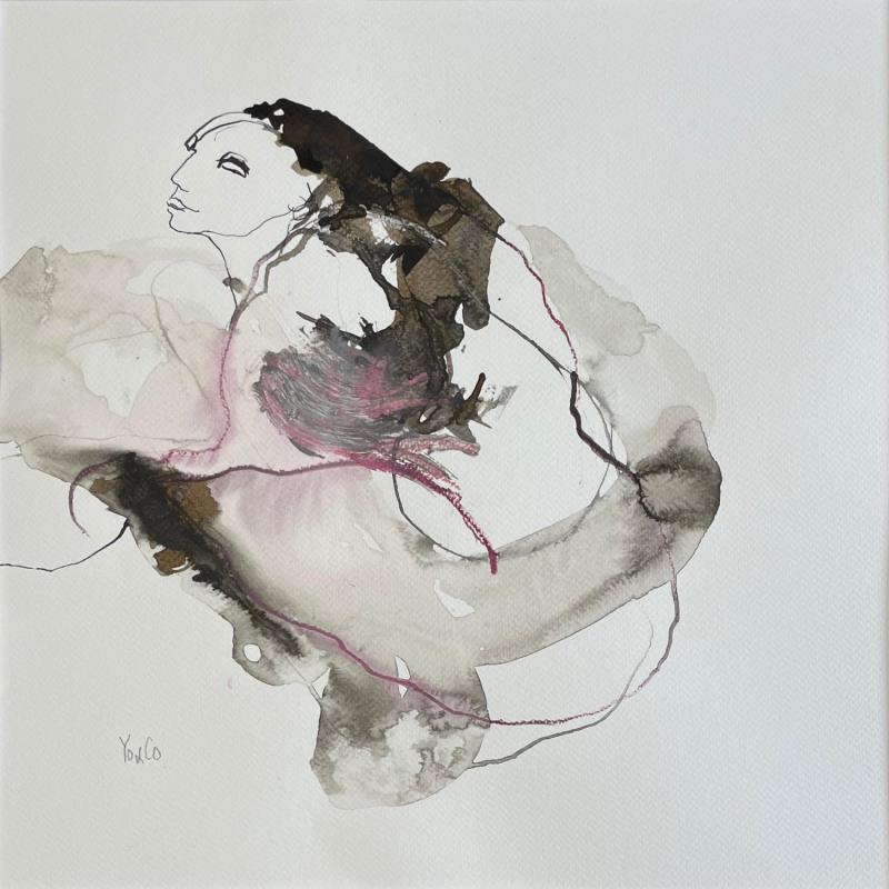 Peinture Détours par YO&CO | Tableau Figuratif Nu Minimaliste Encre