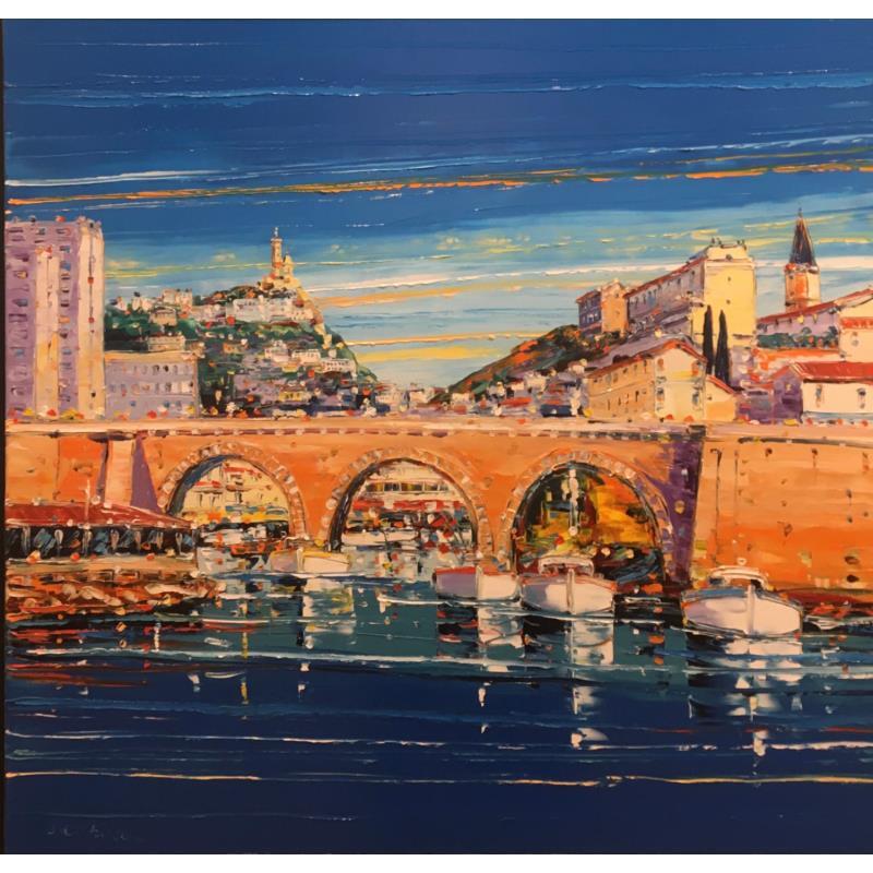 Peinture Le pont du Vallon des Auffes par Corbière Liisa | Tableau Figuratif Paysages Huile