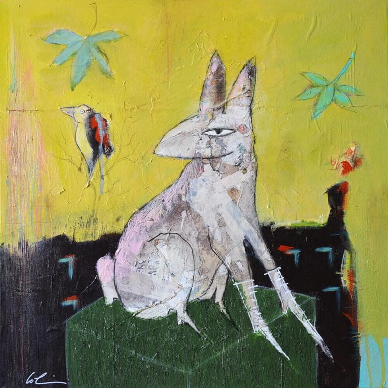 Peinture Green 2 par Colin Sylvie | Tableau Art Singulier Animaux Acrylique