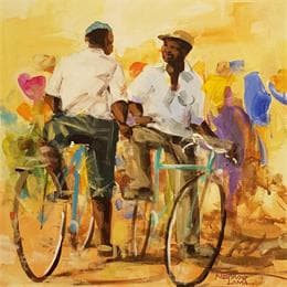 Painting LA RENCONTRE 1 by Lama Niankoye | Painting