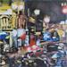 Painting Boulevard de nuit by Le Boulicaut Franck | Painting Figurative Urban Oil