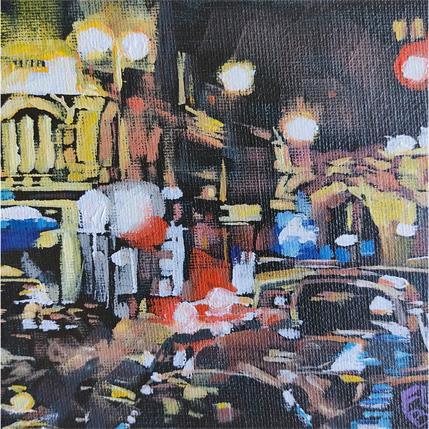 Painting Boulevard de nuit by Le Boulicaut Franck | Painting Figurative Oil Urban