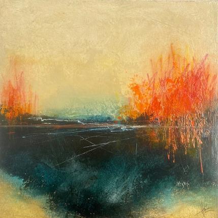 Peinture Abstraction # 123 par Hévin Christian | Tableau Abstrait bois minimaliste