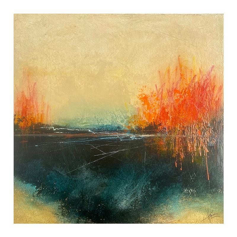 Gemälde Abstraction # 123 von Hévin Christian | Gemälde Abstrakt Minimalistisch Holz