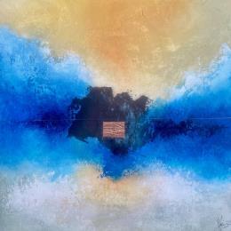 Painting Abstraction # 066 by Hévin Christian | Painting Abstract Wood Minimalist