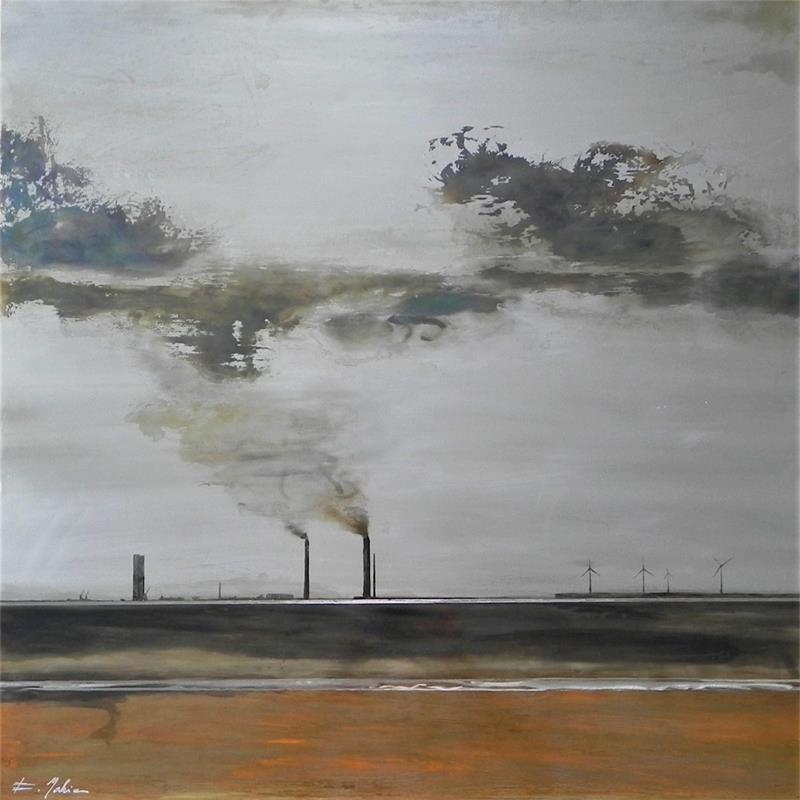 Peinture Le port par Mahieu Bertrand | Tableau Art Singulier Marine Métal