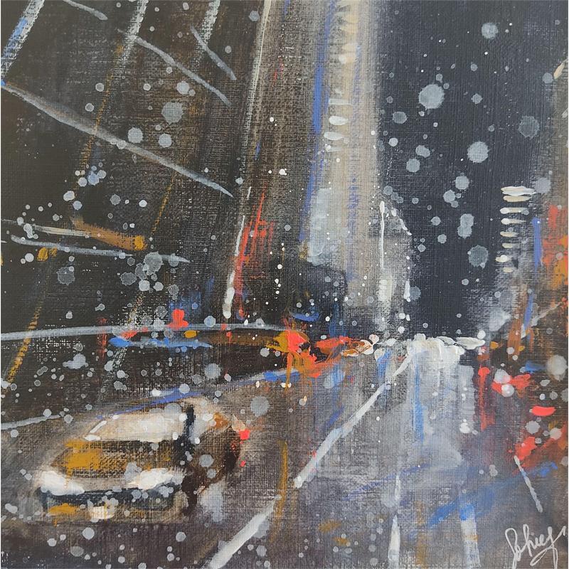 Peinture Financial district par Solveiga | Tableau Impressionnisme Urbain Acrylique