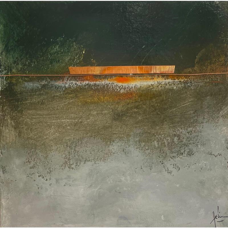 Painting Abstraction #8648 by Hévin Christian | Painting Abstract Minimalist Wood