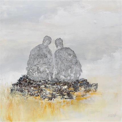 Peinture Au cœur de la vie par Escolier Odile | Tableau Figuratif Acrylique, Sable minimaliste