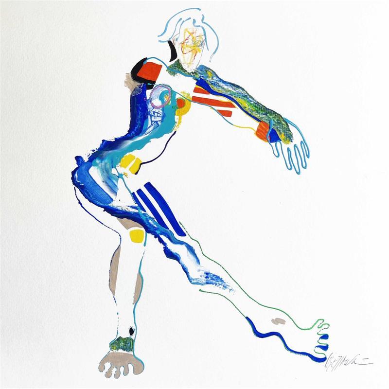 Gemälde Half round leg von Cressanne | Gemälde Figurativ Akt Acryl