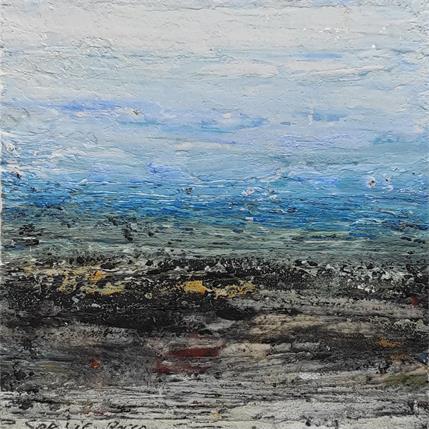 Peinture Après l'orage par Rocco Sophie | Tableau Art Singulier Acrylique, Carton, Collage, Sable Marine