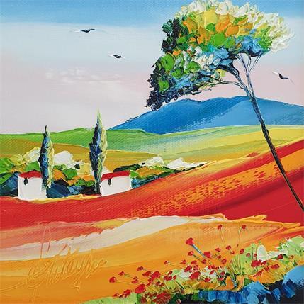 Peinture Mongins et ses fleurs par Fonteyne David | Tableau Figuratif Acrylique, Huile Paysages