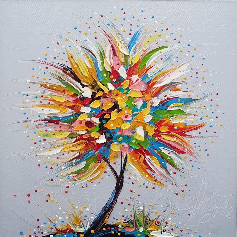 Painting Mon bien beau bonheur by Fonteyne David | Painting Figurative Landscapes Minimalist Oil Acrylic