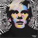 Painting Andy Warhol by G.C.Popartist | Painting Pop-art Portrait Pop icons Graffiti Acrylic Gluing
