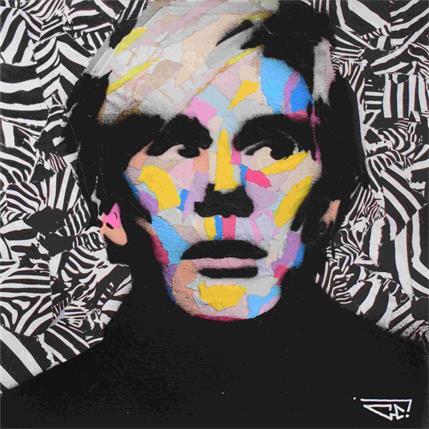 Peinture Andy Warhol par G.C.Popartist | Tableau Pop-art Acrylique, Collage, Graffiti Icones Pop, Portraits