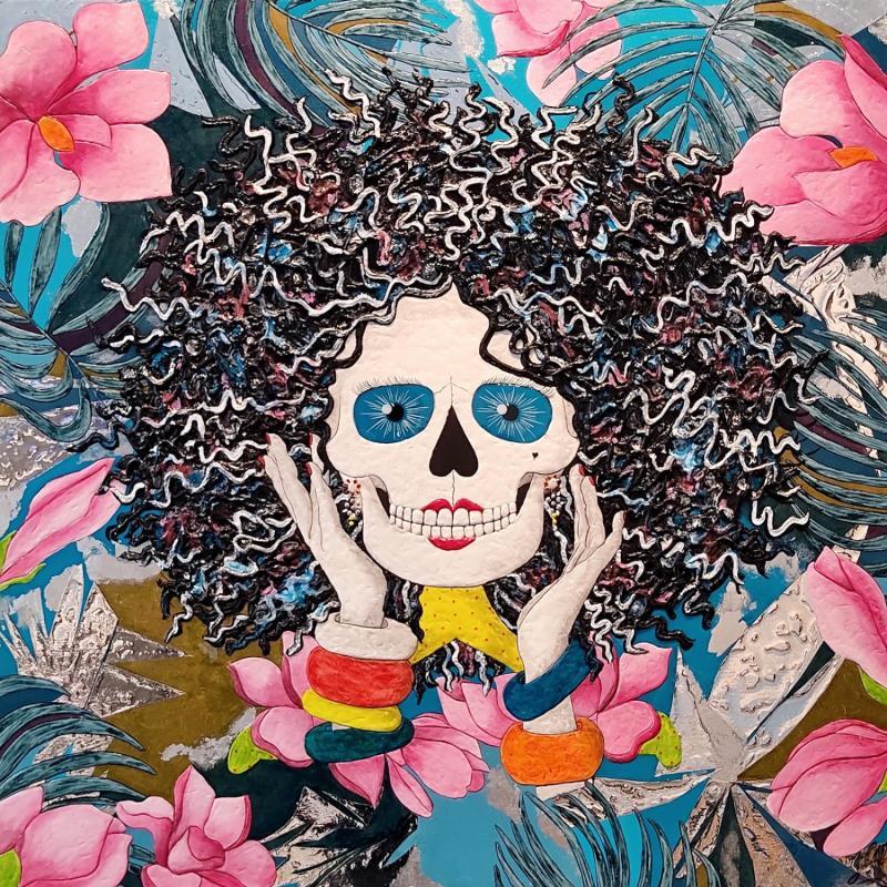 Gemälde Gouffa Bella Lizzo von Geiry | Gemälde Pop-Art Materialismus Pop-Ikonen Holz Acryl