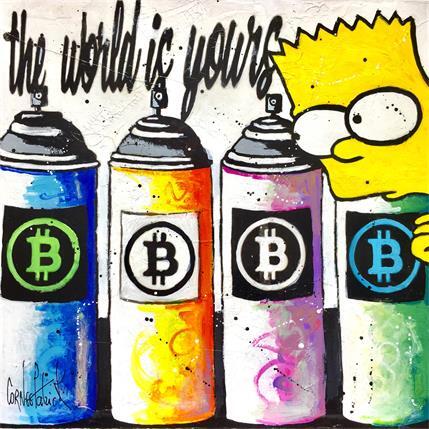Painting Bart uses Bitcoin spray by Cornée Patrick | Painting Pop-art Cardboard Animals, Pop icons