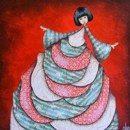 Painting Barbara by Blais Delphine | Painting Naive art Acrylic Life style