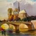 Pintura Paris A23 por Khodakivskyi Vasily | Pintura Figurativo Urbano Acuarela