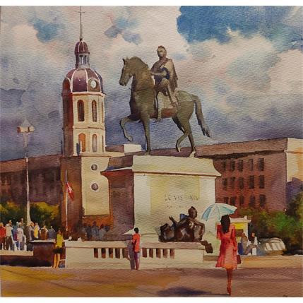 Peinture 05.20-7 par Khodakivskyi Vasily | Tableau Figuratif Aquarelle Urbain