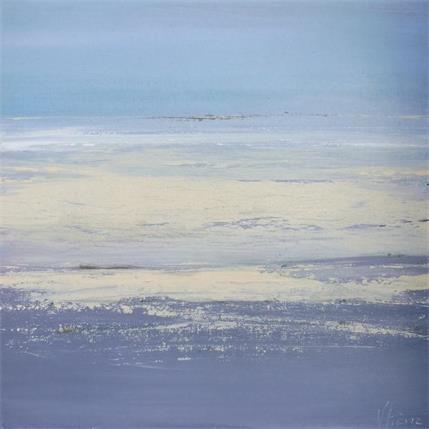 Painting Mer et sable by Fièvre Véronique | Painting Figurative Acrylic Marine, Minimalist