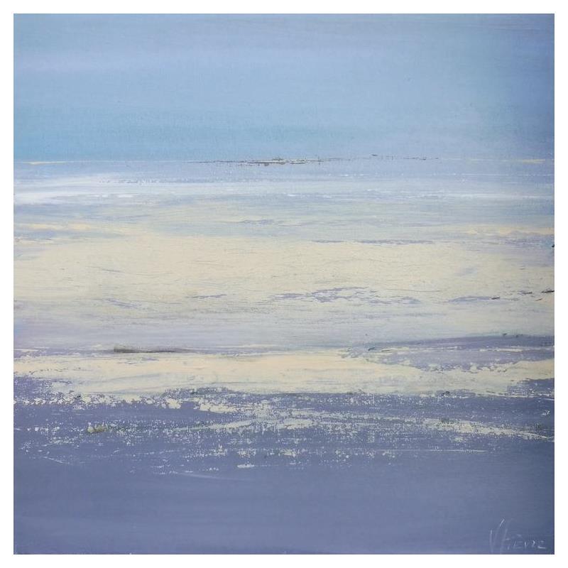 Painting Mer et sable by Fièvre Véronique | Painting Figurative Marine Minimalist Acrylic