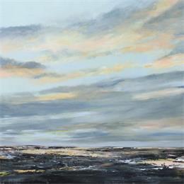 Painting No man's l and by Fièvre Véronique | Painting Figurative Acrylic Landscapes, Marine, Minimalist