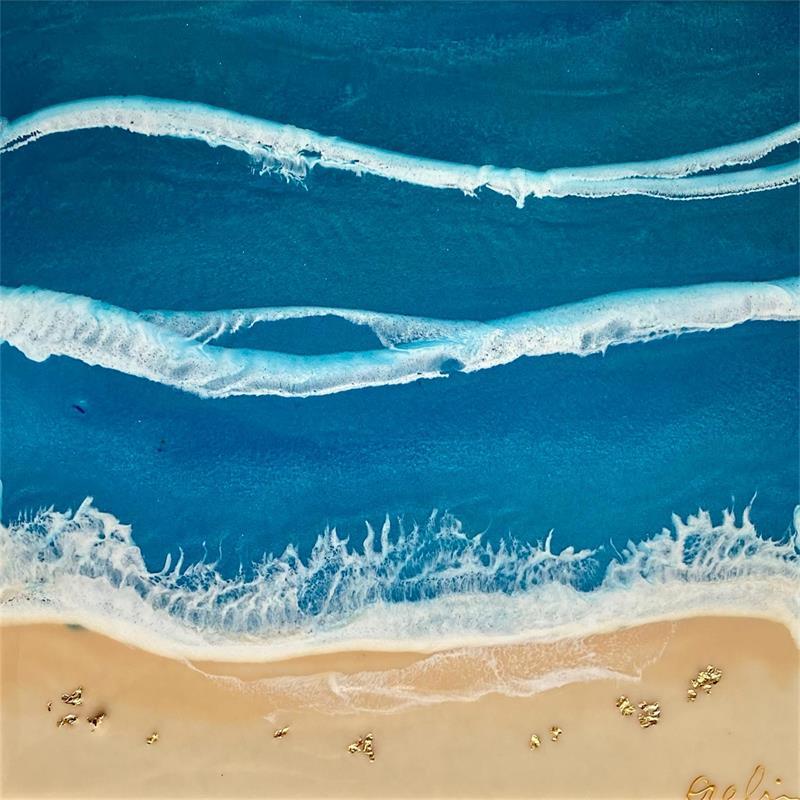 Painting Carry by Aurélie Lafourcade painter | Painting Figurative Landscapes Marine Minimalist Acrylic Resin