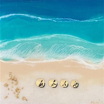 Painting Gatseau by Aurélie Lafourcade painter | Painting Figurative Acrylic, Resin Landscapes, Marine, Minimalist