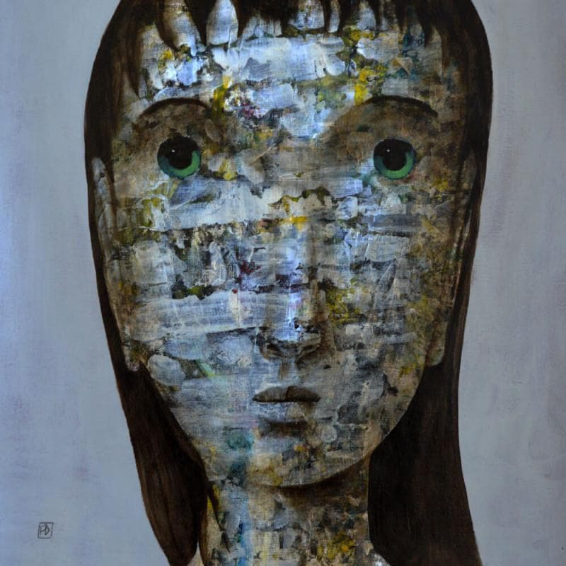 Painting A0 by Delaube Fabien | Painting Figurative Portrait Oil