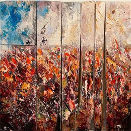 Peinture Don Quichotte sur la ligne par Reymond Pierre | Tableau Figuratif Huile Scènes de vie