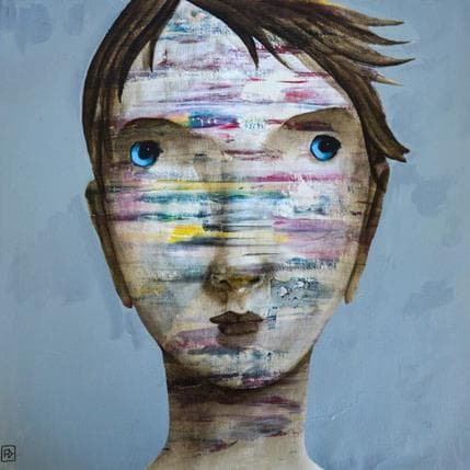 Painting LT 3 by Delaube Fabien | Painting Figurative Oil Portrait