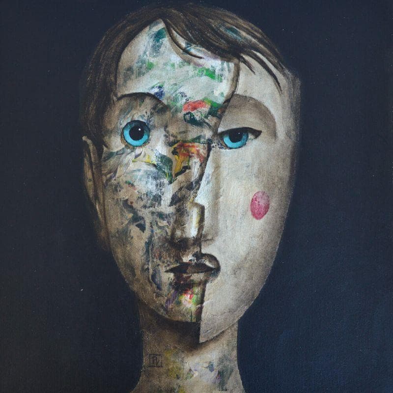 Painting JAG by Delaube Fabien | Painting Figurative Portrait Oil