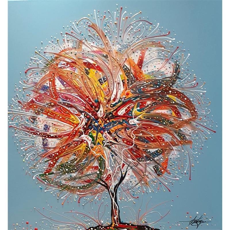 Peinture L'arbre bleu passion par Fonteyne David | Tableau Figuratif Acrylique