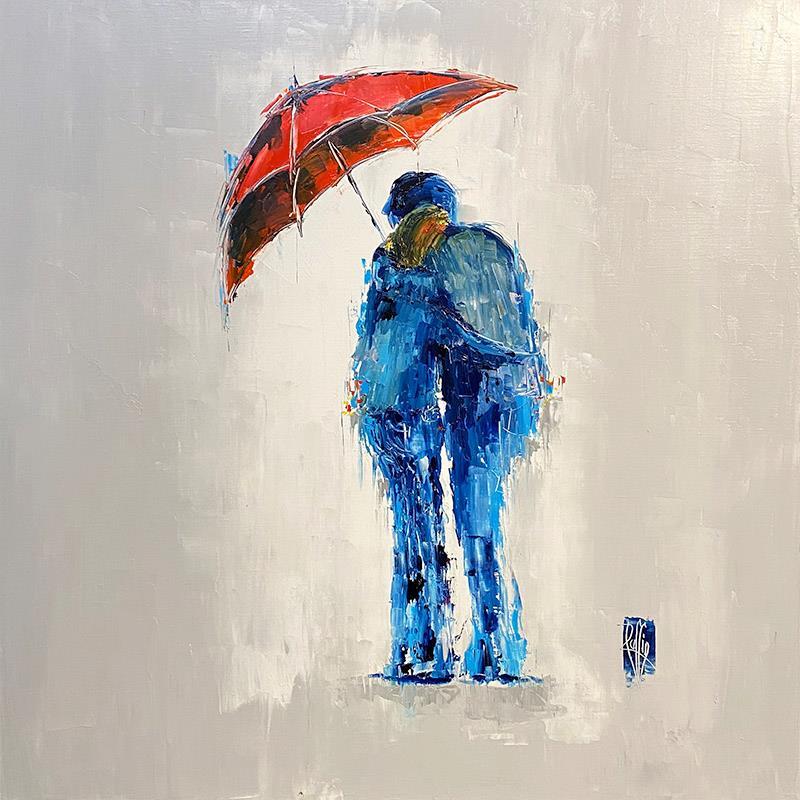 Peinture Petit bonheur par Raffin Christian | Tableau Figuratif Scènes de vie Huile