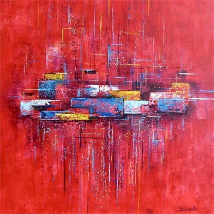 Painting Opulent Skyline by Coupette Steffi | Painting Abstract Acrylic Urban
