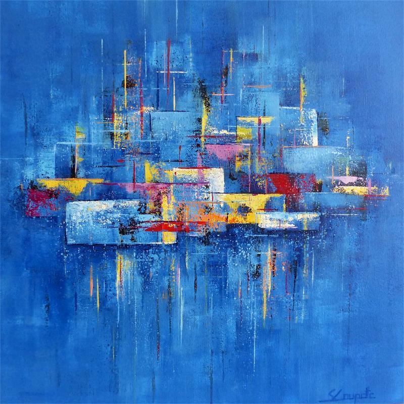 Painting Overlay In New York by Coupette Steffi | Painting Abstract Urban Acrylic