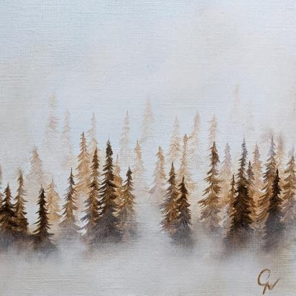 Painting Brume d'automne by Pressac Clémence | Painting Figurative Oil Landscapes