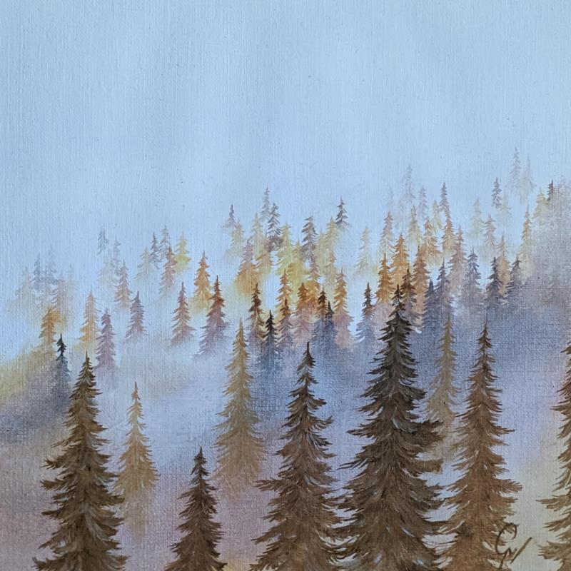 Peinture Lumière automnale par Pressac Clémence | Tableau Figuratif Paysages Huile