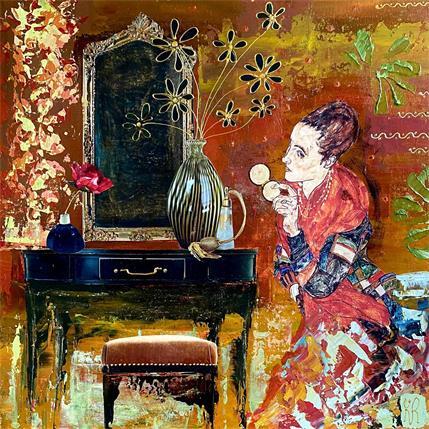 Peinture 18H00 par Romanelli Karine | Tableau Figuratif Collage Portraits, scènes de vie