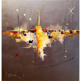 Painting Miami by Bastide d´Izard Armelle | Painting Raw art Acrylic