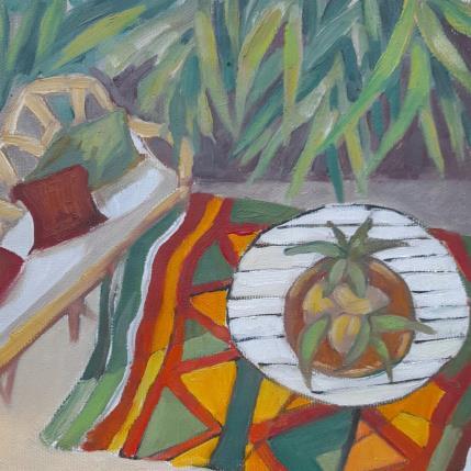 Peinture Intérieur exotique par Lorene Perez | Tableau Figuratif Huile Natures mortes