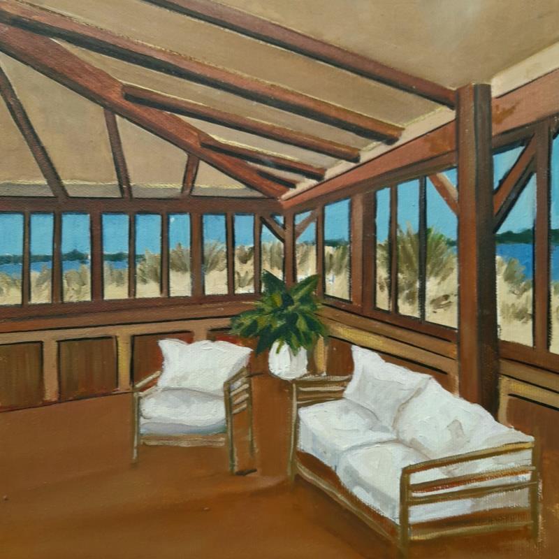 Pintura Au cap ferret 2 por Lorene Perez | Pintura Figurativo Marine Aceite