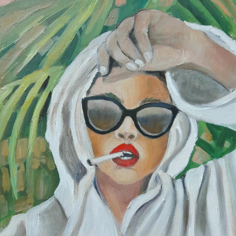 Pintura Sortie de bain por Lorene Perez | Pintura Figurativo Retrato Aceite