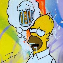 Peinture dreaming a beer par Mestres Sergi | Tableau Pop-art Icones Pop