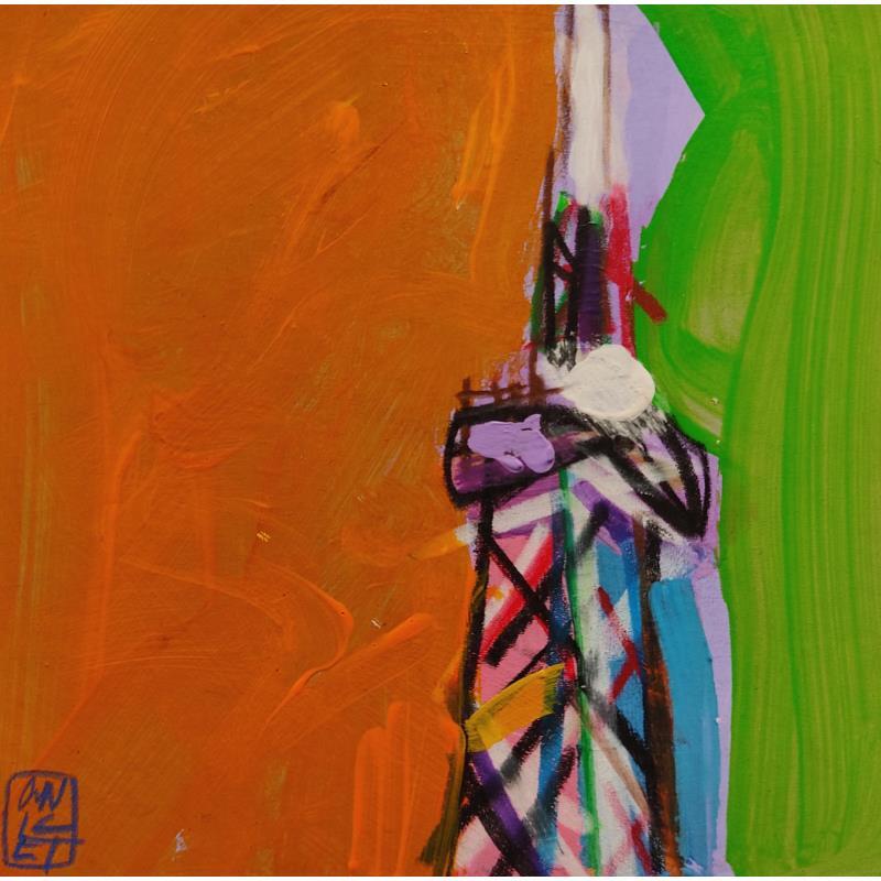 Peinture Occuper la colline (part 1) par Anicet Olivier | Tableau Figuratif Urbain Acrylique