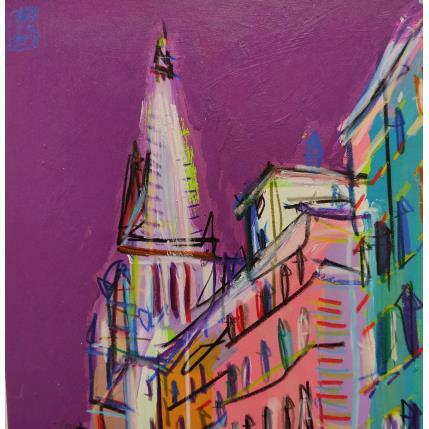 Peinture Structure Lyonnaise par Anicet Olivier | Tableau Figuratif Acrylique Urbain