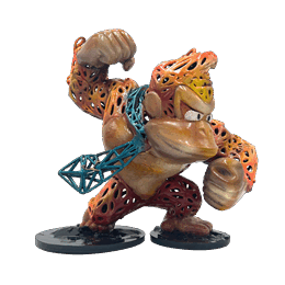 Sculpture Donkey KONG On Fire by Shenoda | Sculpture Street art Resin Animals